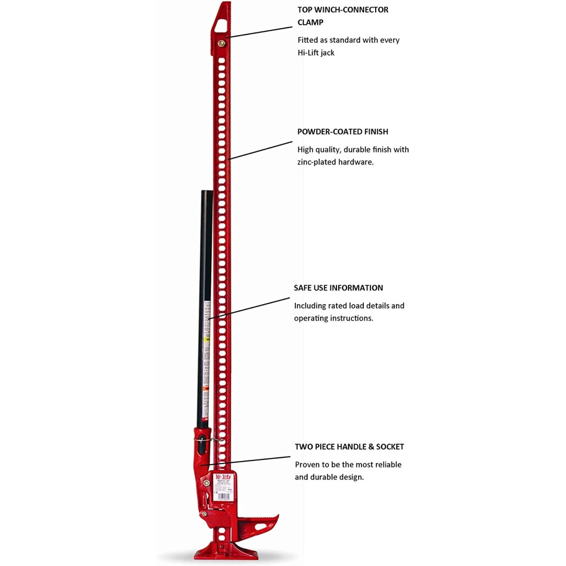 Hi-Lift Jack HL485 48" Hi-Lift Red All Cast Jack (HLJHL485) - Image 3