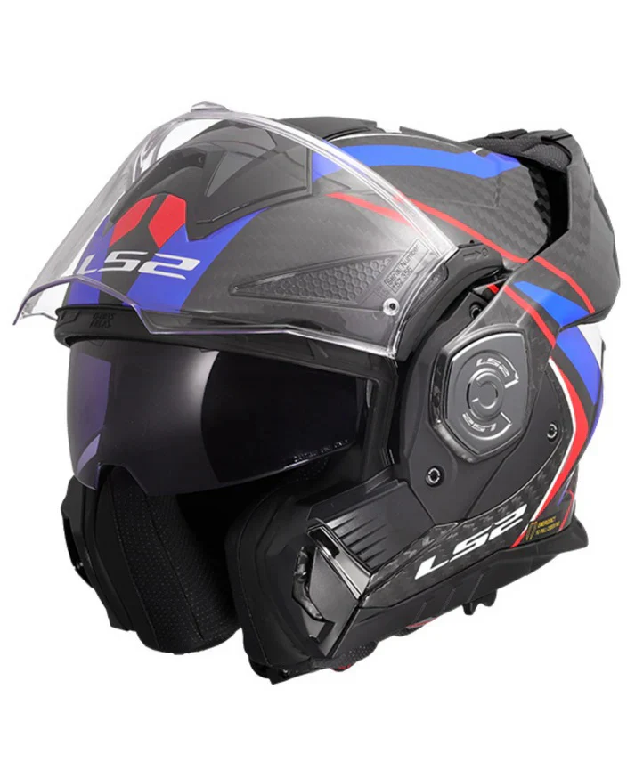 LS2 FF901 Advant X Solid Carbon Future II White Blue Helmet - Image 2