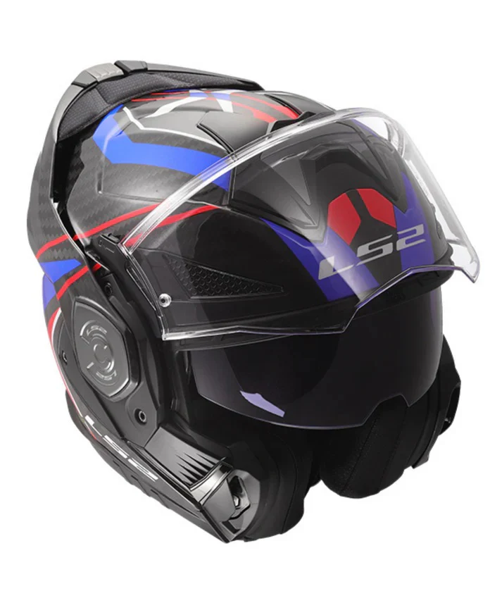 LS2 FF901 Advant X Solid Carbon Future II White Blue Helmet - Image 3