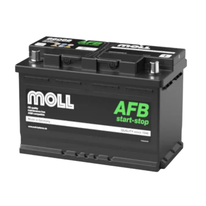 MOLL AFB Start-Stop Types 12V 86AH DIN Standard Car Battery (86086)