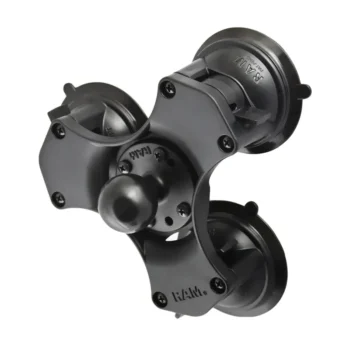 RAM® Twist-Lock™ Triple Suction Cup Mount with Round Plate - Image 1