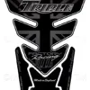 Truimph Speed Triple R Black Silver Motorcycle Tank Pad Protector Motografix 3D Gel TT014KS