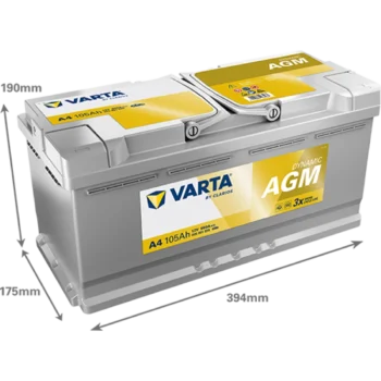 Varta Silver Dynamic AGM A4 (105Ah) - Image 2