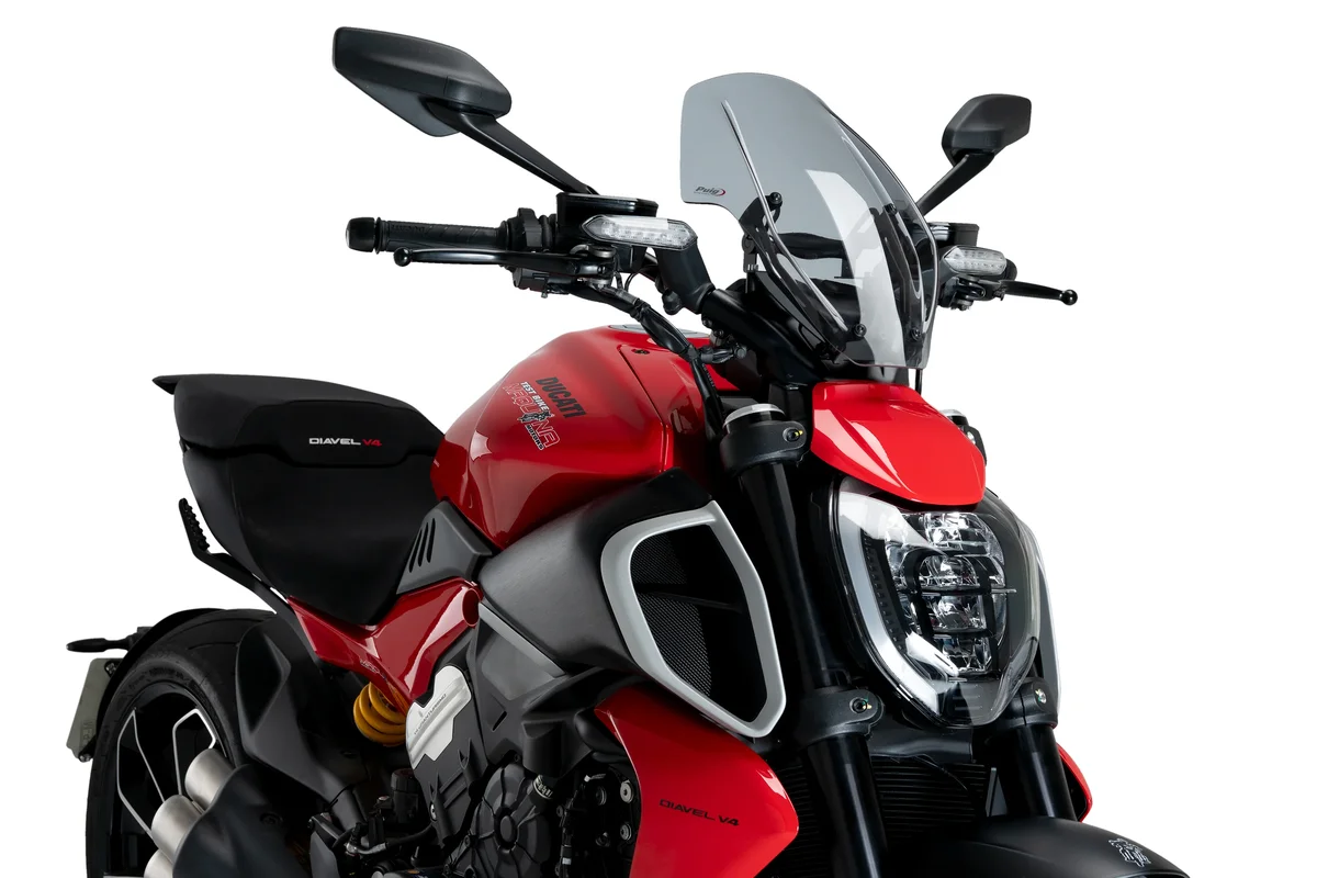 Puig New Generation Adjustable Windscreen for DUCATI DIAVEL V4 (2025) (21713) - Image 1