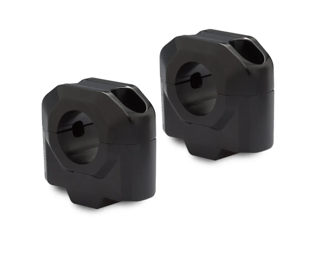 SW-Motech 30 mm Handlebar Risers & 22 mm Bar Back for 28mm Handlebars - Black - Blem(LEH.00.039.23100/B-BL) - Image 1