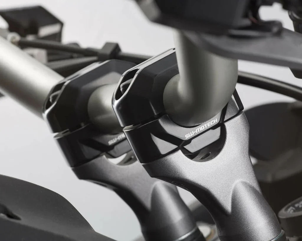 SW-Motech 30 mm Handlebar Risers & 22 mm Bar Back for 28mm Handlebars - Black - Blem(LEH.00.039.23100/B-BL) - Image 2