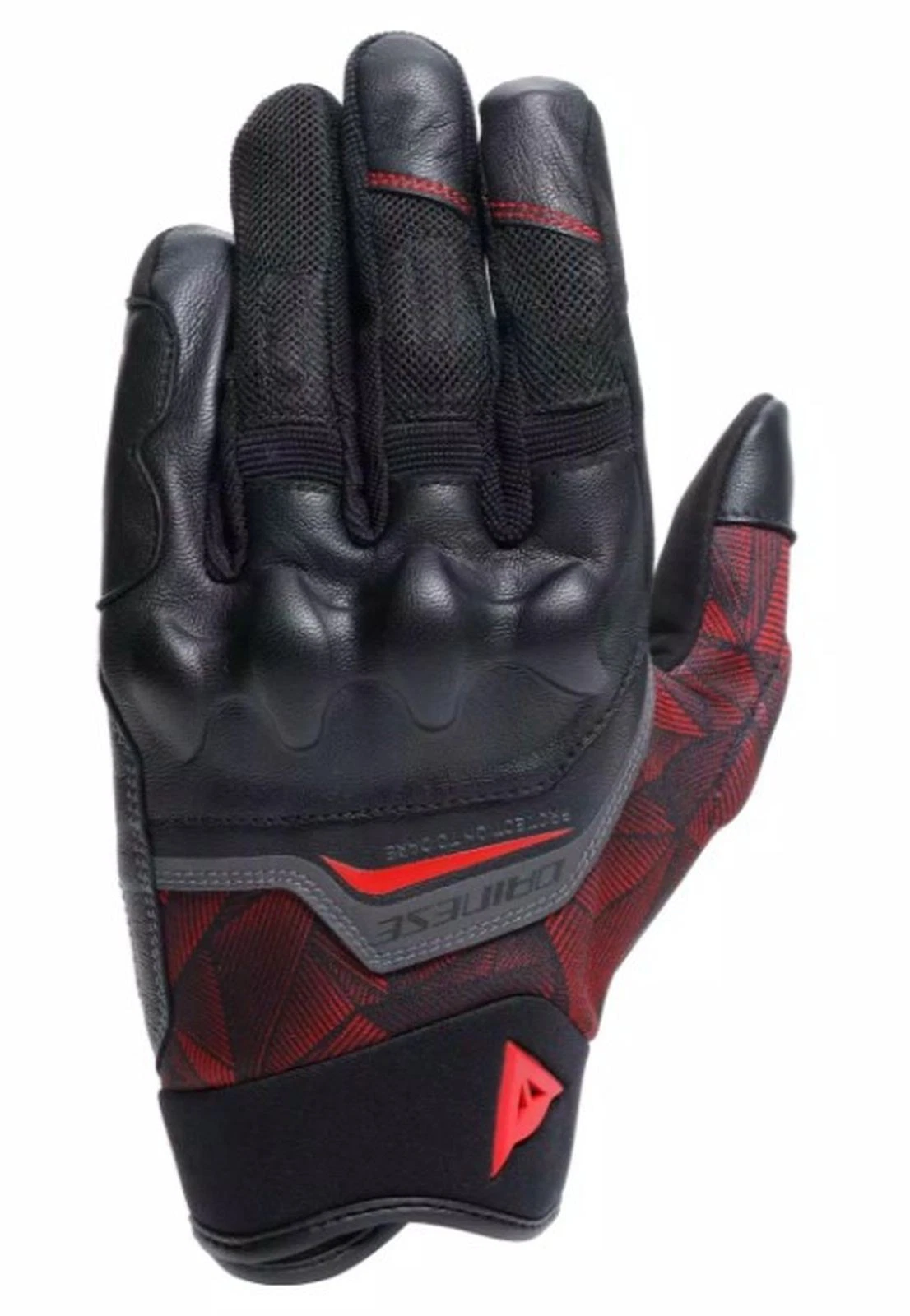 Dainese Ermex Gloves (BLACK/LAVA-RED) - Image 2