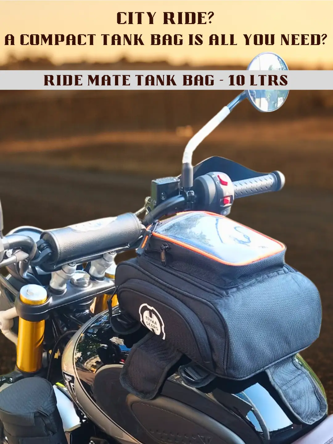 Tryka RIDE MATE Magnetic Tank Bag 10 ltrs