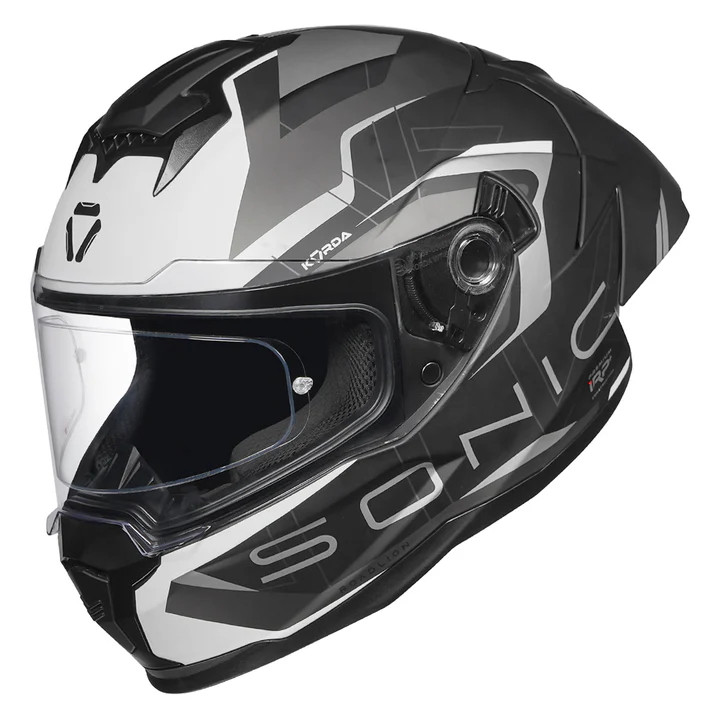 Korda Sonic GP Roadlion Helmet (Matt Black Grey) - Image 1