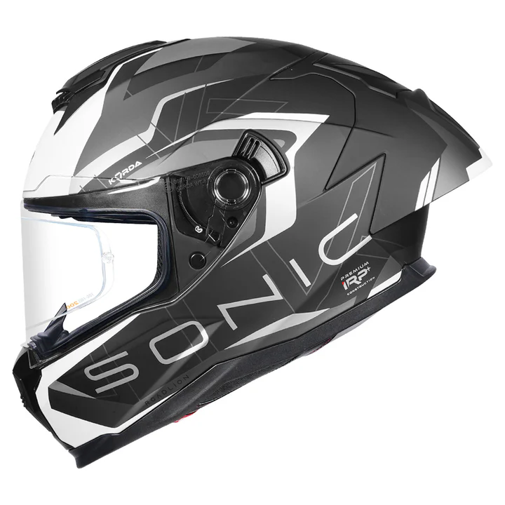 Korda Sonic GP Roadlion Helmet (Matt Black Grey) - Image 5