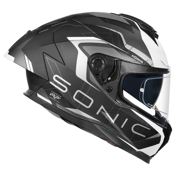 Korda Sonic GP Roadlion Helmet (Matt Black Grey) - Image 6