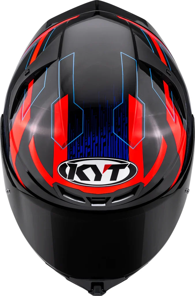 KYT TT-REVO SPEEDING BLACK RED BLUE - Image 9