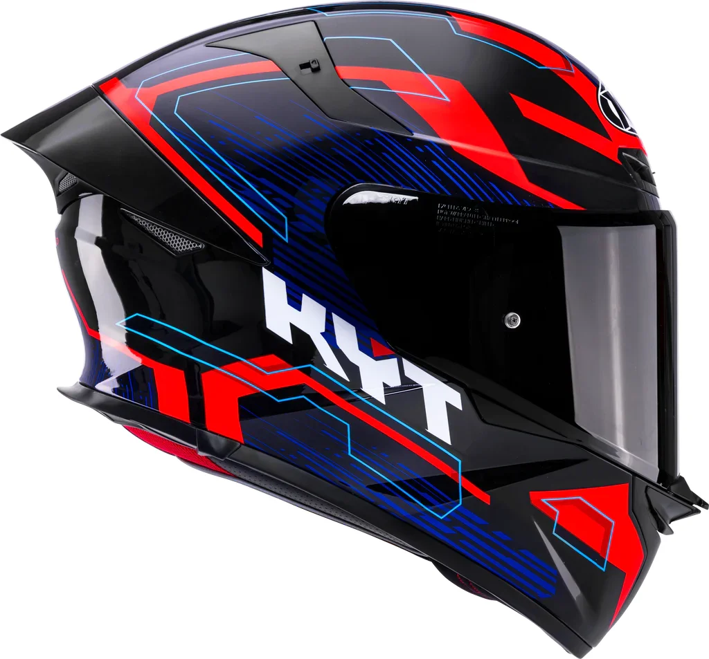 KYT TT-REVO SPEEDING BLACK RED BLUE - Image 2