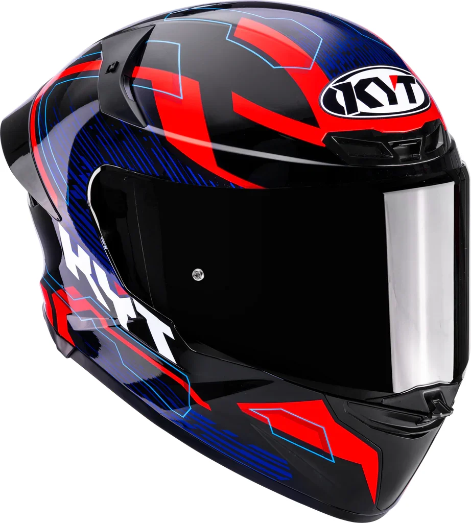 KYT TT-REVO SPEEDING BLACK RED BLUE - Image 5