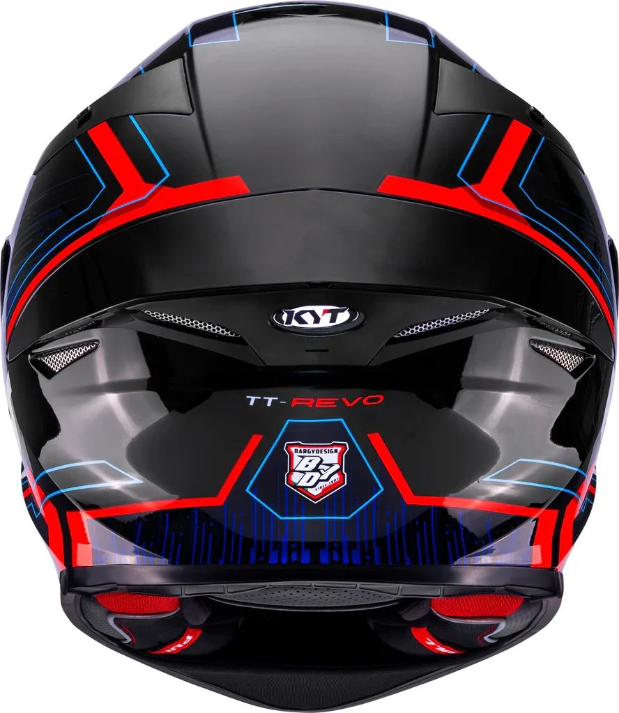 KYT TT-REVO SPEEDING BLACK RED BLUE - Image 7