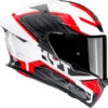 KYT TT-REVO SPEEDING WHITE RED - Image 2