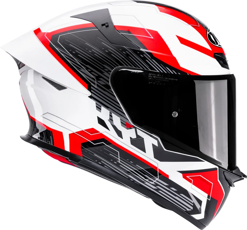 KYT TT-REVO SPEEDING WHITE RED - Image 2
