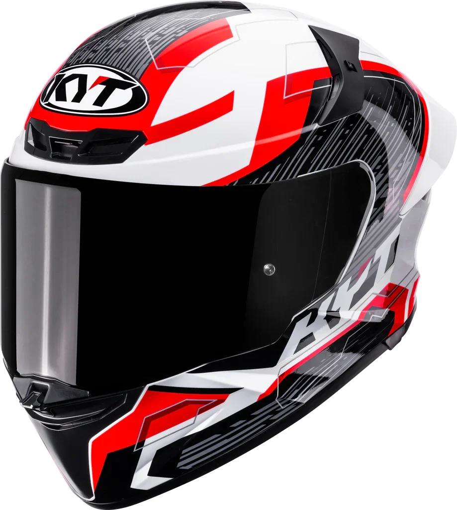 KYT TT-REVO SPEEDING WHITE RED - Image 3