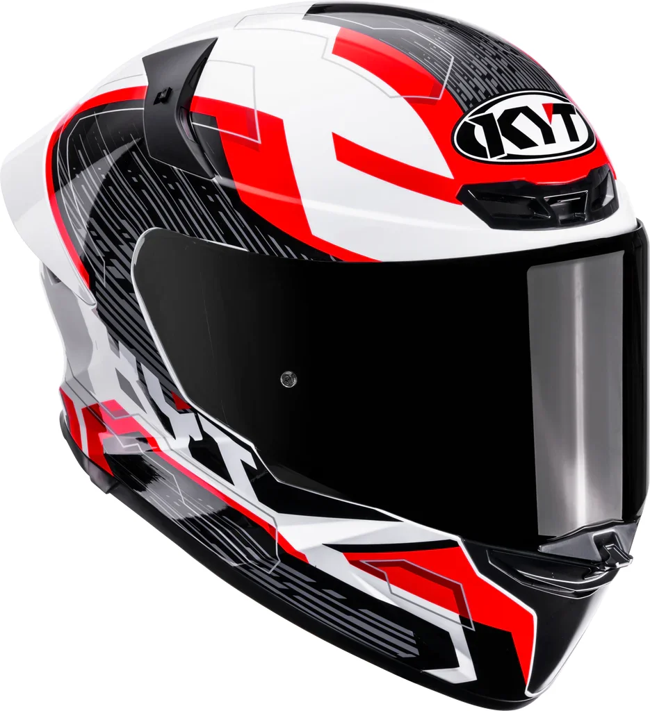 KYT TT-REVO SPEEDING WHITE RED - Image 4