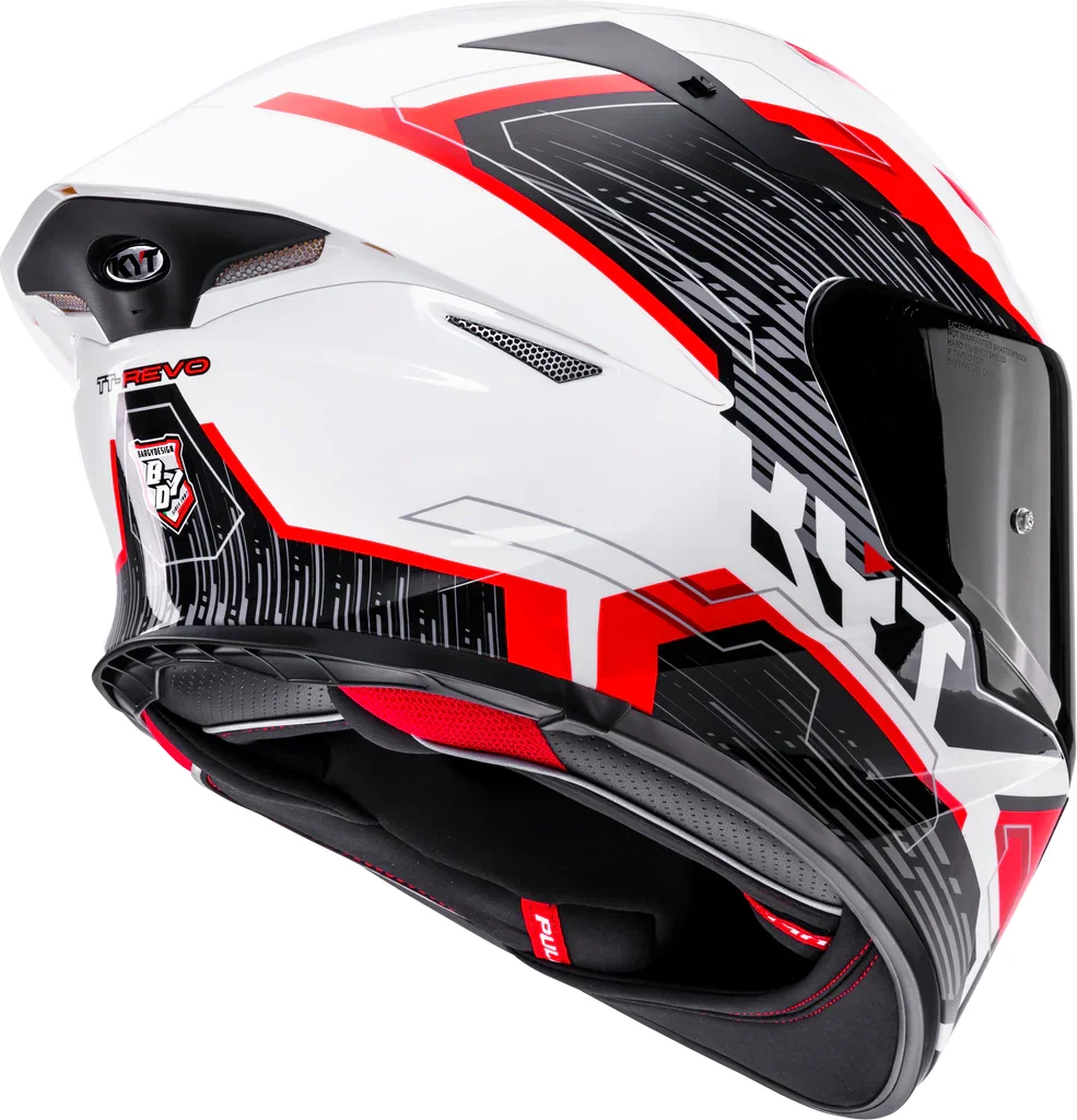 KYT TT-REVO SPEEDING WHITE RED - Image 6