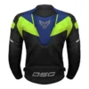 DSG Apex V2 Black Blue Yellow Fluo Riding Jacket - Image 2