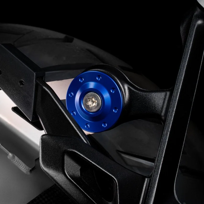 GILLES Exhaust bracket cover kit blue for BMW S1000RR 2009-26 (BL-15-KIT-BL) - Image 2