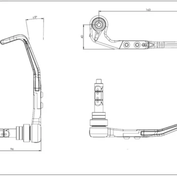 GILLES Clutch lever protector black matt for BMW S1000RR 2009-26 (KHP2-02-BD) - Image 2