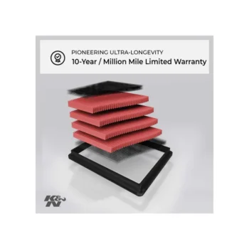K&N Air Filter for Ford Fiesta / EcoSport / Figo / Aspire (1.5D/1.2P) (33-2955) - Image 2