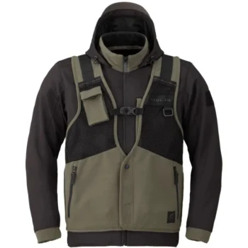 RS Taichi Overlap Mesh Parka Jacket Black/Khaki
