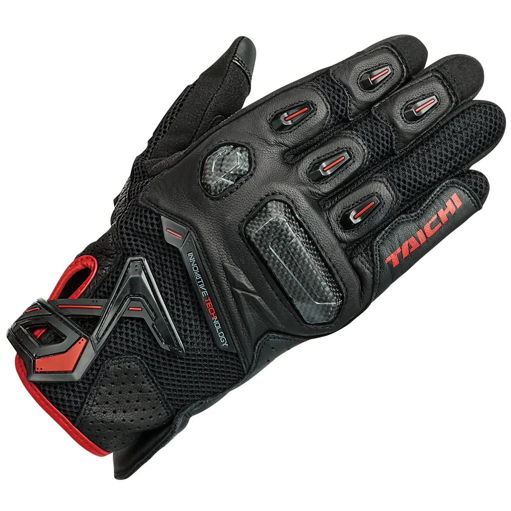 RS Taichi Raptor Mesh Gloves Black Red-2XL - Image 1