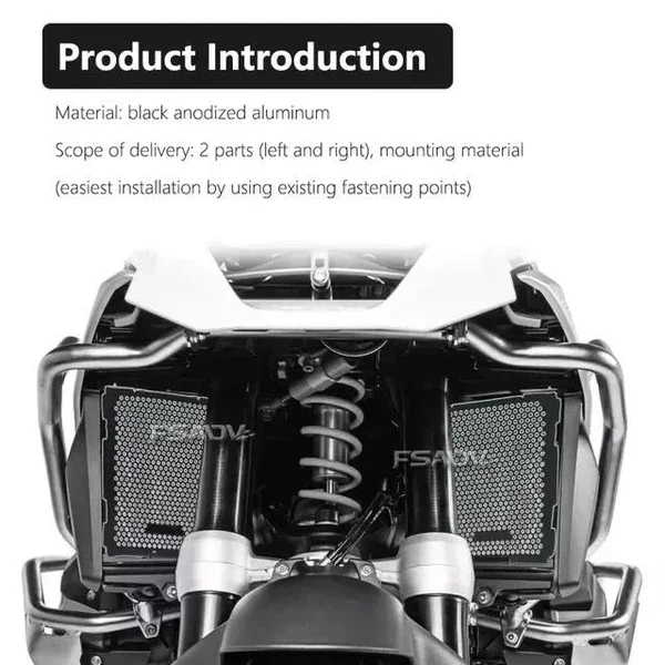 DBK Blue Radiator Guard for BMW R1300 GSA 2024-25 (GR28C) - Image 2