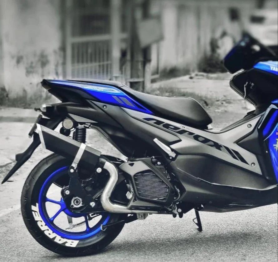 Barrel Exhaust Rogue V2 Exhaust for Yamaha Aerox 155 - Black(RGARXBLK02) - Image 3