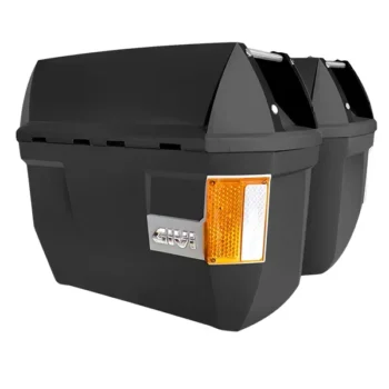 Givi E23N-S Monokey Side Case 23L With Indicator Light (Black & Orange / Left) - Image 1
