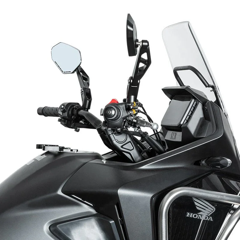 LOBOO RM03 Angular Foldable Mirrors (CNC Aluminum) | Modern ADV & Streetfighter Style | Anti-Glare - Image 5