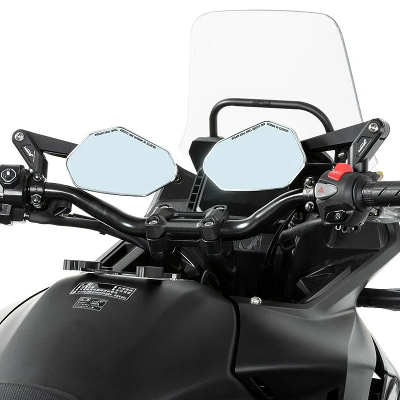 LOBOO RM03 Angular Foldable Mirrors (CNC Aluminum) | Modern ADV & Streetfighter Style | Anti-Glare - Image 6