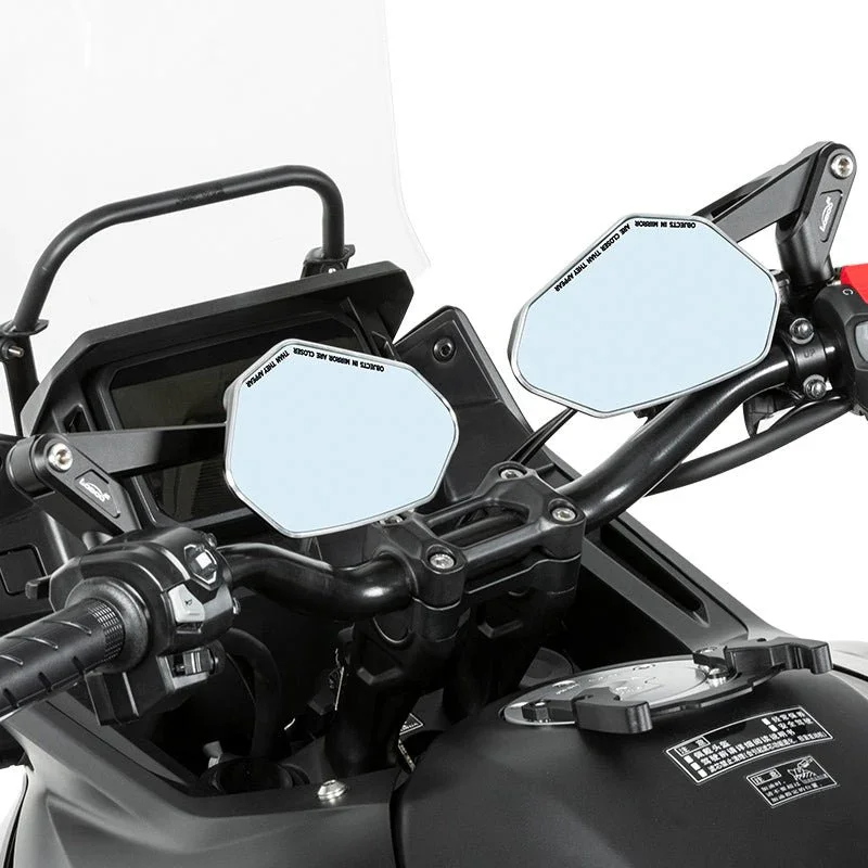LOBOO RM03 Angular Foldable Mirrors (CNC Aluminum) | Modern ADV & Streetfighter Style | Anti-Glare - Image 7