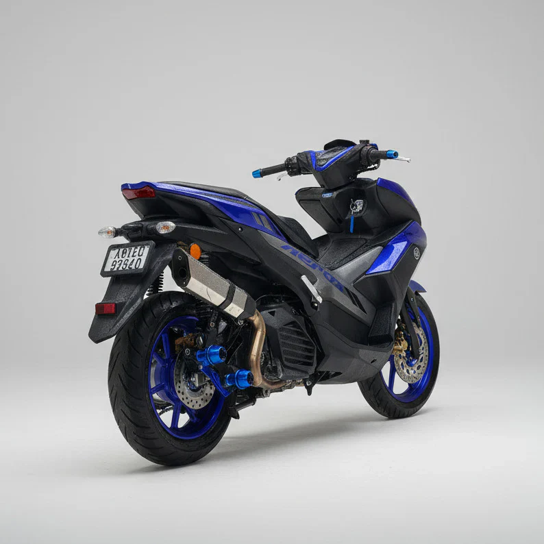 Barrel Exhaust Rogue V2 Exhaust for Yamaha Aerox 155 - Black(RGARXBLK02) - Image 4
