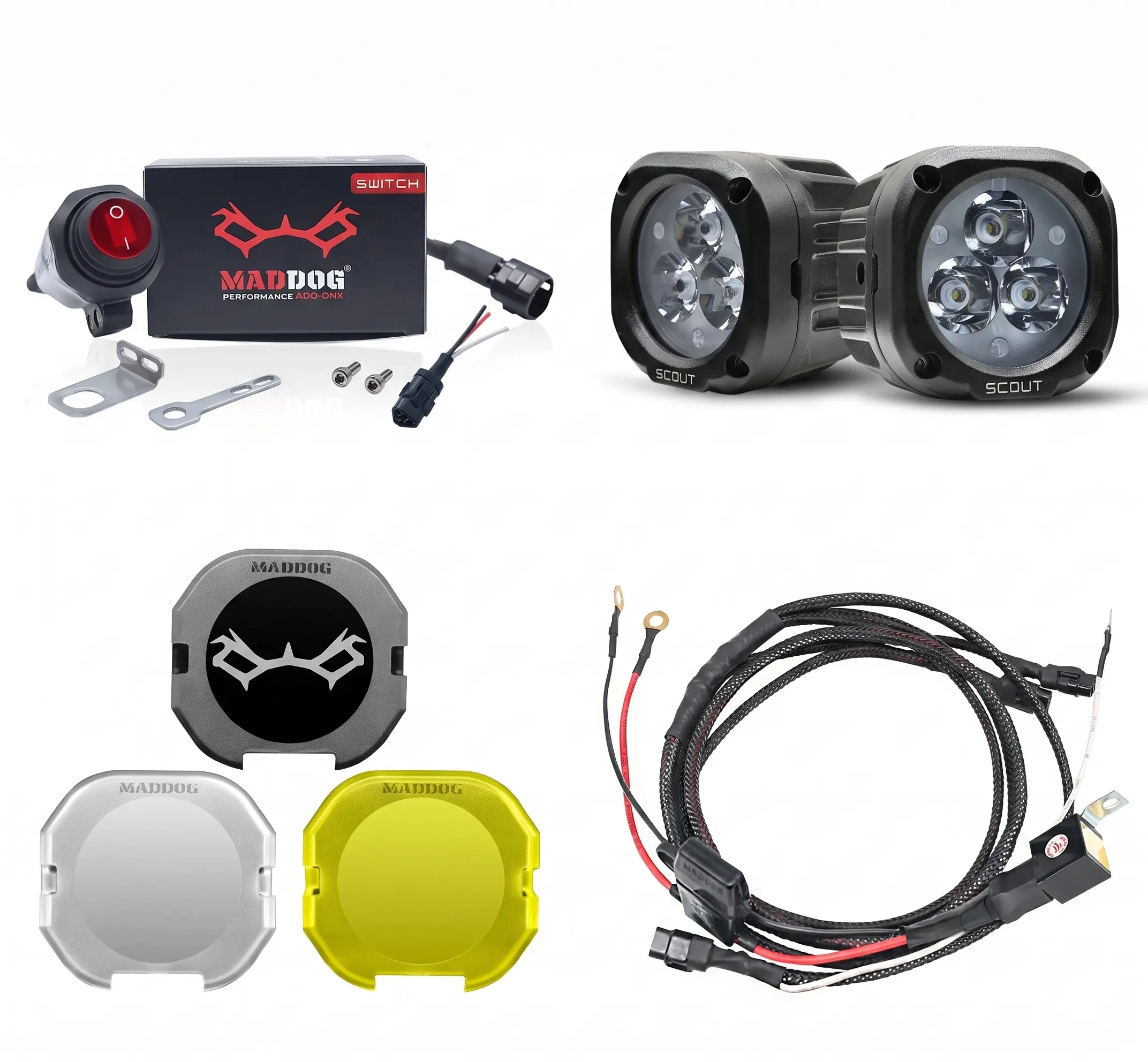 Maddog Scout Auxiliary Light Complete Kit
