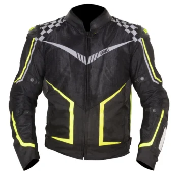 BBG Grand Prix (Race Hump) Black Fluorescent Green Riding Jacket