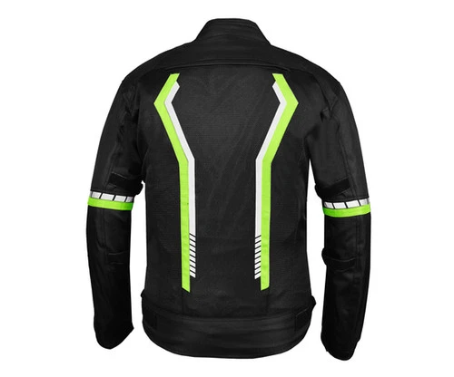 BBG XPlorer Black Fluorescent Yellow Riding Jacket - Image 2
