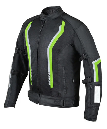 BBG XPlorer Black Fluorescent Yellow Riding Jacket - Image 3