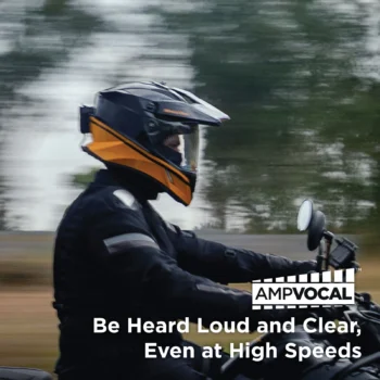 Alternative view of BluArmor C60 helmet communication system.