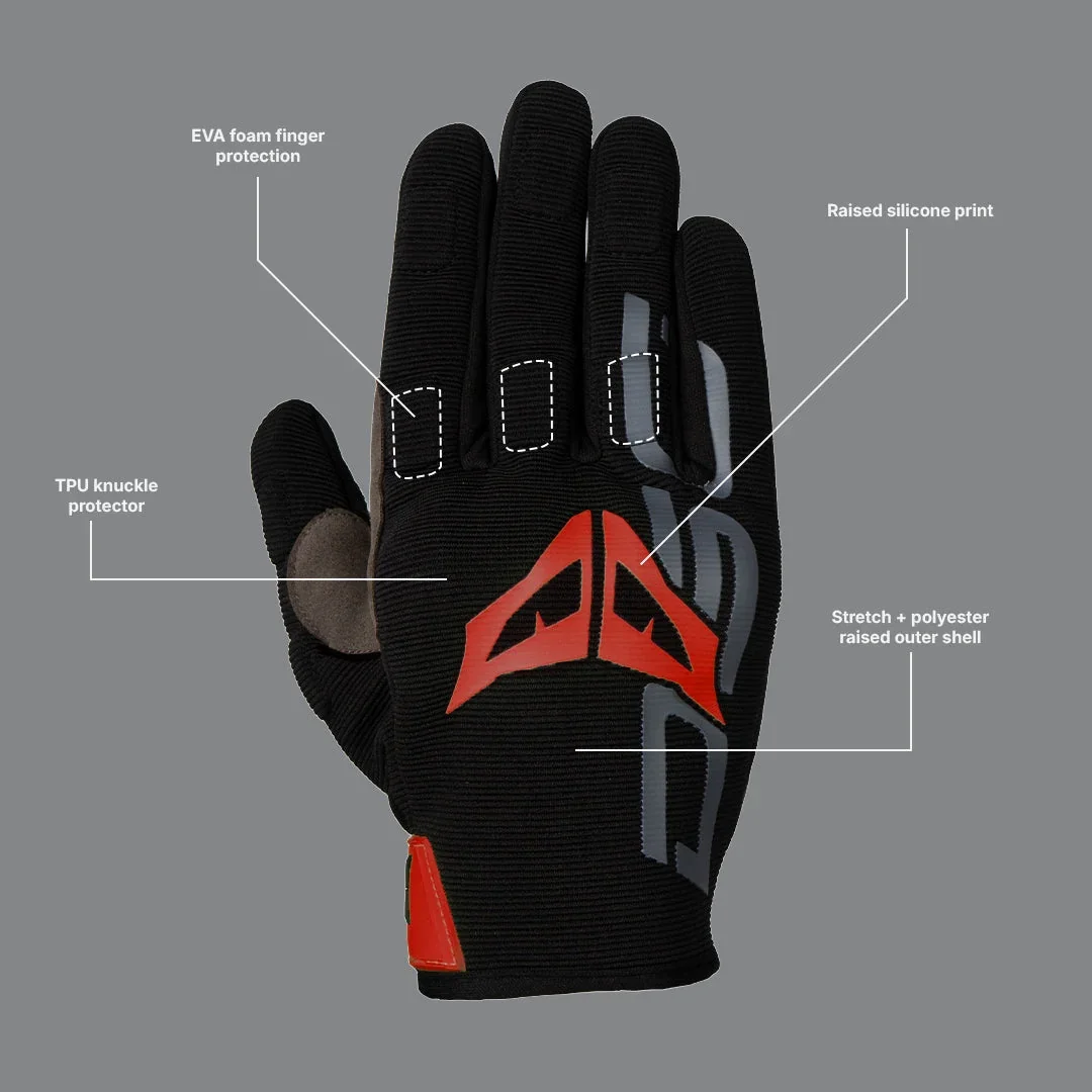 DSG Alpha Air Gloves Black Red - Image 3