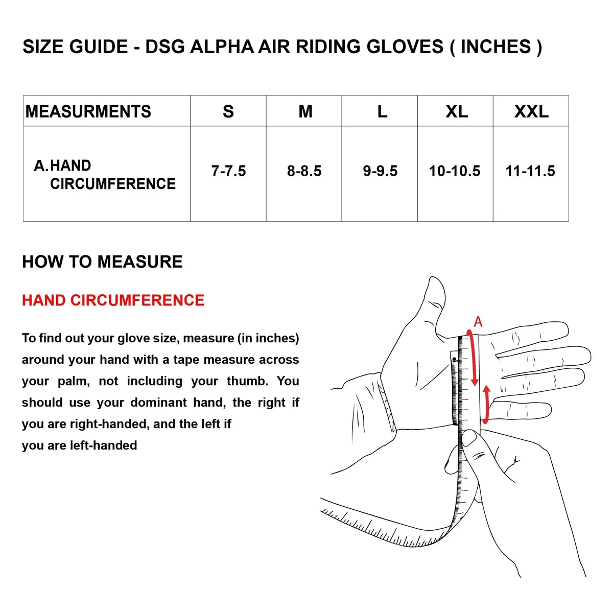 DSG Alpha Air Gloves Black Red - Image 8