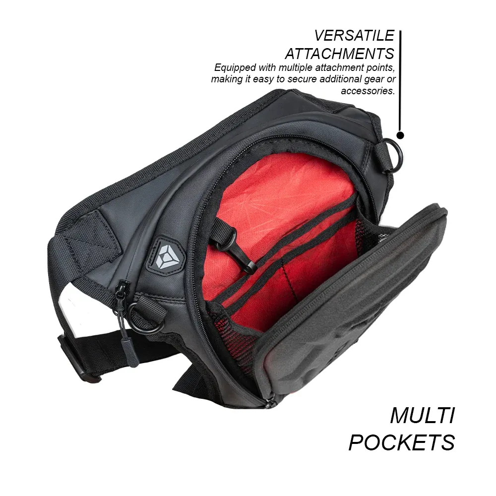 DSG Alpha Thigh Bag Black Red - Image 2