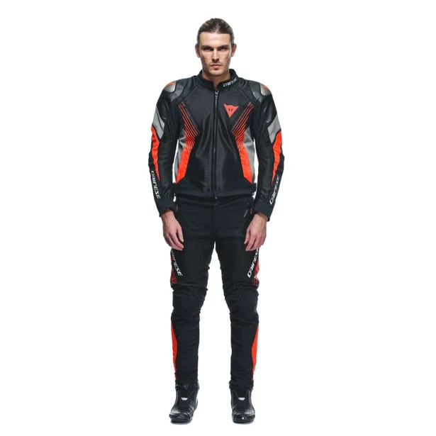 Dainese Drake 2 Air Absoluteshell Pants(Black Red Flourescent) - Image 4