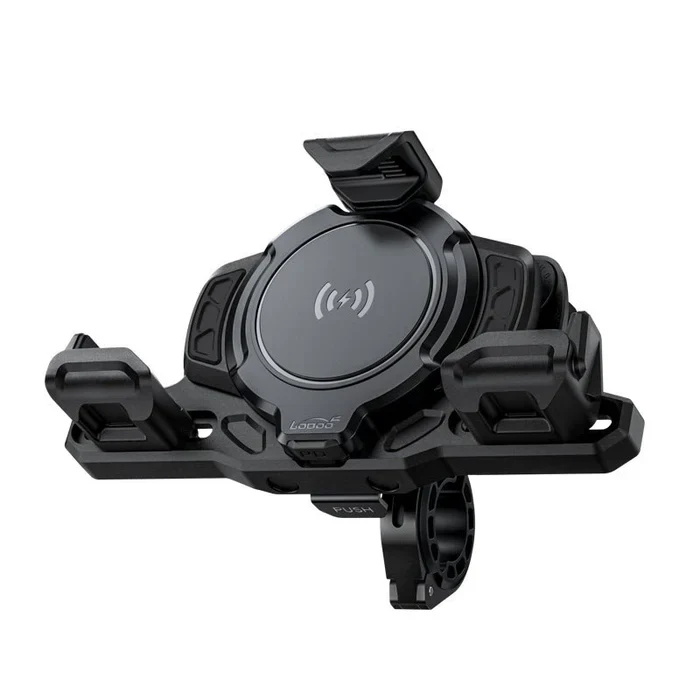 Loboo PH02S Rearview Mirror Mount Wireless Charging Motorcycle Phone Holder (PH02S-WXMR) - Image 1
