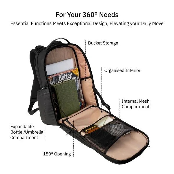 Vantora LEXOR Backpack Carbon Black - Image 4
