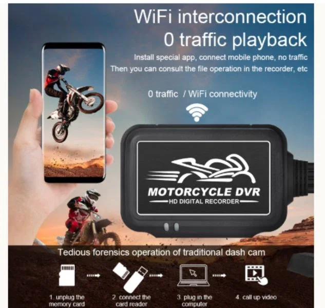 LBC Moto SE3 Dual 1080p Motorcycle Dash Cam (Screenless DVR) - Image 4