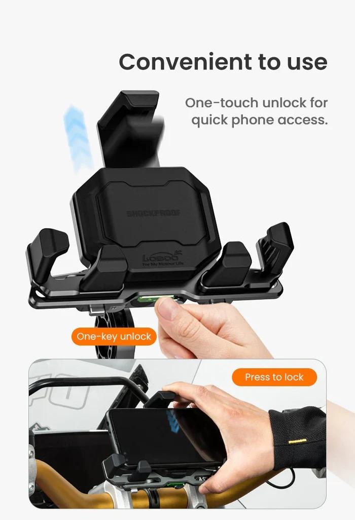 Loboo Phone Holder PH06 Non-Charging (13MM Fitting) - PH06PRO-WC13MM - Image 4